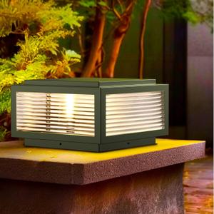 Outdoor Post Light,High Voltage Wired Lantern Column Lamp,Garden Lightfor Flat Surface Patio Garden Decoration with IP54 Waterproof E26/E27 Bulb LED Post lamp (16 * 16 * 8.6Inch) (16X16 In)