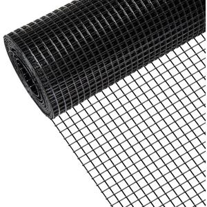 48" x 100' 1/2inch Hardware Cloth, Black Vinyl Coated Chicken Wire Fence Galvanized Welded Mesh Roll for Home Garden Rabbit Cage