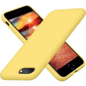 Cordking Designed for iPhone 8 Plus Case, Designed for iPhone 7 Plus Case, Silicone Ultra Slim Shockproof Phone Case with [Soft Anti-Scratch Microfiber Lining], 5.5 inch, Fluorescent Yellow