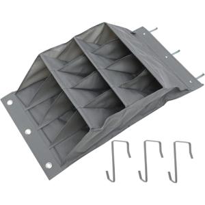 Door Organizer 12 Pockets Grey Wall Hanging Storage Bag Multi-functional No Drill Storage Solution for Shoes Toys and Household Items