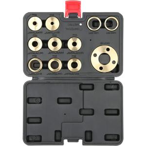 11Pcs Brass Template Router Guides Kit, Router Parts with Lock Nut Adapter Router Accessory for Cleaning Work Hinge Milling