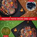 48 x 30 inch Under Grill Mats for Outdoor Grill, Double-Sided Fireproof, Oil and Waterproof Protective Mat for Grass and Deck, Outerdoor BBQ Fire Pit Fireplace Mat