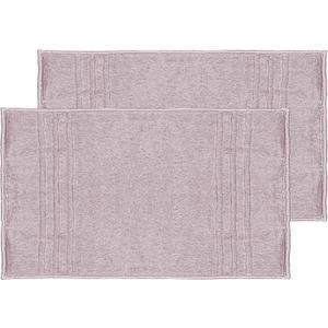 Mosobam Luxury Turkish Set of 2 Bath Mat 20X34 Lavender Aura 1000 GSM Bamboo Viscose & Aegean Turkish Combed Cotton