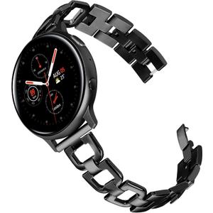 JOYOZY Stainless Steel Bands for Galaxy Watch 7/6/5/4 40mm 44mm/Galaxy Watch FE 40mm/Watch 6 Classic 43mm 47mm/Active 40mm/Active2 40mm 44mm,Metal D-Chain Band for Watch 5 pro 45mm/Watch 4 Classic