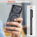 SUPFINE Magnetic for iPhone 17 Pro Case (Compatible with MagSafe)(Military Grade Drop Protection) Translucent Matte Shockproof with Anti-Fingerprint Phone Cover,Black