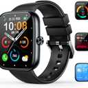 Smart Watch for Men Women, 1.83" HD Touchscreen Fitness Watch with Bluetooth Call&Message Notifications, 110+Sport Modes, 24/7 Heart Rate/Sleep Monitor, IP68 Waterproof Fitness Tracker for Android iOS (Black)