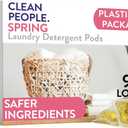 The Clean People Laundry Detergent Pods - Hypoallergenic Laundry Pods - Ultra Concentrated, Recyclable Packaging, Stain Fighting - Spring Scent, 96 Pack