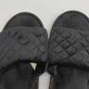 Joyspon Women’s Quilted Slide Slippers – Size 10W, Black