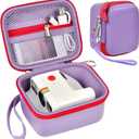 ANKHOH Digital Camera Case for Polaroid Go Generation 2 Gen 2/9035/9071/9070 Instant Mini Camera, Instax Film Cameras Storage with Mesh Pocket for Photo, Stickers (Box Only) (Purple)