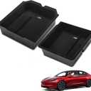 2 x YHTAUTO Center Console Organizer Tray Armrest Drawer Organizer for Tesla Model Y Juniper 2025 2026(Premium & Performance), Tesla Model 3 Highland 2024 2025 2026 Center Console Tray Storage Accessories