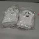 2 x Cute Ghost Halloween Decorations Indoor, Wooden Tiered Tray Decor Table Sign, Halloween Decor Wooden Ghost Sign for Party Home Shelf Display, 3 Pcs, Black White