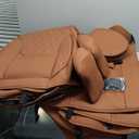 Car Seat Covers Full Set, Breathable Leather Automotive Front and Rear Seat Covers & Headrest for Reduce The Driving Fatigue, Compatible with Most Vehicles, Cars (Brown, Front Pair and Rear)
