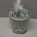 WSMKSZ 3 Pack 6/5/4 inch Cylindrical Flower Pots, Modern Small Round Plastic Plant Pots with Drainage Holes & Saucers, Clean and Refined Planter Pots for Outdoor, Indoor & Office Decor (Green Brown)