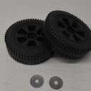 G437-0037-W1 Grill Wheels Replacement Parts for Charbroil Wheels Gas2coal 463344015 463436215 463347017 463343015 463376017 463432215 Kenmore 415.16123801 Plastic Black 7 Inch BBQ Wheel 2PCS