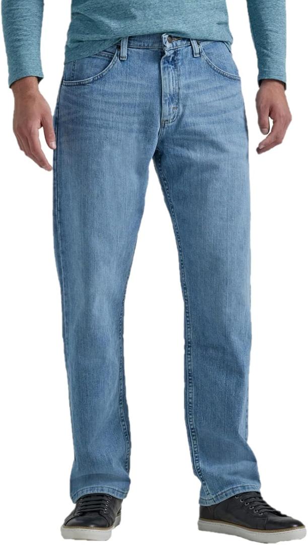 Wrangler Authentics Men's Classic 5-Pocket Relaxed Fit Flex Jean (34W x 30L, Stonewash Flex)