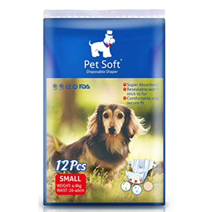 Pet Soft Dog Diapers Female  Disposable Puppy Diapers, Cat Diaper 12pcs Small