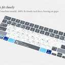 Keyboard Cover with MAC OS Shortcut Hot Keys for Apple MacBook Pro 14 inch A3434 A3112 A3401 A3185 A2442 A2918 A2992 / Pro 16 inch A3403 A3186 A2991 M5 M4 M3 M2,MacBook Air 13.6" 15.3" Skin-Blue&White