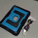 for iPad (A16) 11th/10th Generation 11/10.9 Inch 2025/2022 iPad Case 10th Generation with Pencil Holder, Heavy Duty Shockproof Cover for i Pad 11th/10th Gen, Black Blue