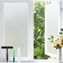 Haton Window Privacy Film Frosted Glass Film for Door Bathroom Shower, Peel & Stick, Day & Night, Papel para Ventanas Privacidad, Covering Sticker Removable Decorative Translucent Pure 17.5" x 78.7"