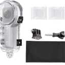 Insta 360 X5 Invisible Dive Case, Waterproof Up to 60m (197ft) Splash Prevention Housing, Underwater Dive Protective Shell for Insta360 X5 with Bracket Accessories