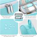 Jcocylse Large Capacity Pencil Case Portable Pencil Pouch Bag School Supplies for College Students Girls Boys Adults (Green)