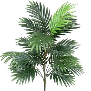 Beebel Artificial Palm Tree Plants 30" Tall UV Resistant Tropical Areca Plant Faux Plants Monstera Leaves Floral Arrangement Safari Leaves Beach Leave Party Suppliers Decorations