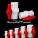 2 PCS 1-1/2 Inch PVC Ball Valve, Water Shut Off Valve for Plumbing