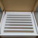 PAWLAND Wooden Freestanding Foldable Pet Gate for Dogs, 24 inch 4 Panels Step Over Fence, Dog Gate for The House, Doorway, Stairs, Extra Wide (White, 24" Height-4 Panels)