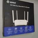 U-SPEED AX1500 WiFi 6 Router Dual Band Wireless Internet Router, Wireless Speed Up to 1.5 Gbps, Full Gigabit Ports, Beamforming, OFDMA, MU-MIMO, Parental Controls, WPA3, EasyMesh