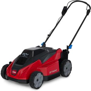 Toro 60V MAX* 21 in. Stripe Push Lawn Mower - Battery/Charger Not Included,  Black/Red, 24.5"D x 24.5"W x 17.25"H
