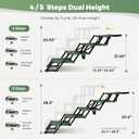 5‑Step Dog Stairs for Car Trunk, 18.5" Wide Foldable Lightweight Pet Stairs