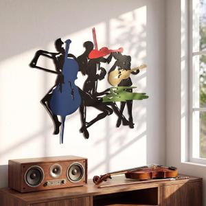 Pelopy Metal Music Band Wall Decor Music Themed Art Wall Decor Gift for Musical Lovers for Musical Home Room Bar Studio Birthday Party