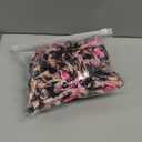 Tainehs Women's Sexy Halter Thong Bikini Tie Two Sides Bottom Triangle Bikini Swimsuits (Large, Leopard&Pink Flower)