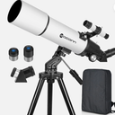 Eaconn Refractor Telescope w/ Backpack for Kids & Adults - 80AZ/600mm