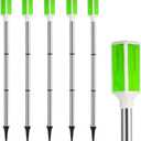 Joyibay 5 PCS Solar Powered Driveway Markers, Solar Warming Landscape Lights, Solar Outdoor Driveway Lights, Landscape Driveway Reflectors on Poles for Snow Road Yard (Green)