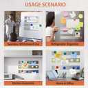 Self-Adhesive Frameless Magnetic Strips, 6pcs - 15''L x 1.97''W Ferrous Bulletin Memo Board Tape with 48pcs Magnets for Fridge, Whiteboard, Office