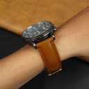 Vintage Leather Watch Band Quick Release Leather Strap For Men Women Handmade Extra Soft Watch Wrist Band Elegant Replacement Stainless Steel Strap 18mm 19mm 20mm 21mm 22mm