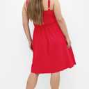 City Chic Women's Plus Size Dress - Sweetly Tied Midi (Red, XXL)