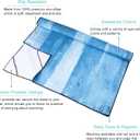 QiyI Yoga Mat Towel with Corner Pockets, Non Slip Sweat Absorbent Hot Yoga Towels, Soft Yoga Blankets with Travel Bag, Skidless Mat Cover for Workout, Gym, Fitness - 70"x26", Blue Tie Dye