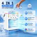2026 New 1500ML Small Portable Air Conditioner, Portable AC for Car, Cooling Fan for Bedroom with 3 Modes & 3 Speeds, 7-Color LED Light & Remote Control for Office, Camping & Travel (1PCS)