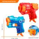 Banvih 2 Pack Mini Blaster Guns for Nerf, Small Toys Pistols for Kids Toddlers Boys Ages 3-5 5-7 8-12 Year Olds Birthday Gifts - 20 Refill Foam Darts and 2 Wristbands