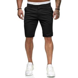 HUNGSON Men's Slim Fit Shorts Stretch Chino Short Pants 30