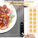 Food Warming Mat Large, XXL (42"x15") Electric Food Warmers Mat with Heat Resistant Pad for Countertop, Heat 6 Level Temperature & 6 Hours Timer, Foldable Heating Trays for Buffets Party, Gray