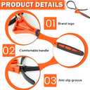 2-Pack Rubber Strap Wrench,Oil Filter Wrench Diameter 4" and 6" Heavy Duty Adjustable Blet Wrench for Jar Opener,Water Filter,Plumbing,Sink,Faucet(Orange)