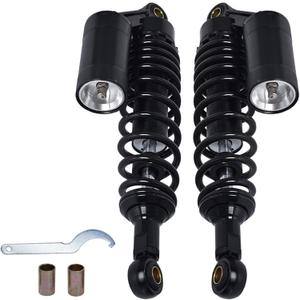 LABLT Universal Motorcycle Air Shocks Absorber 340 mm 13.5 Inch Rear Suspension Damper Replacement for Honda Yamaha and Most 150cc-750cc Sport Bikes, Dirt Bikes, Go-kart and Moped Quad
