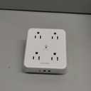 Multi Plug Outlet Extender, TESSAN 4 Outlet Splitter 3 USB Wall Charging Ports (2 USB C), Wide Spaced Multiple Expander Surge Protector for Office, Home, College Dorm Room