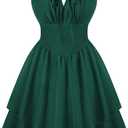 Corset Mini Dress for Women Teens 2026 Summer Ruffle Sundress Graduation Homecoming Dresses, S