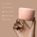 TakeToday Travel Containers for Toiletries, Leak-Proof, TSA Approved, Refillable Silicone Cylindrical Cream Jars with Lid for Cosmetic Toiletry, 3oz, 4 Pack, Apricot