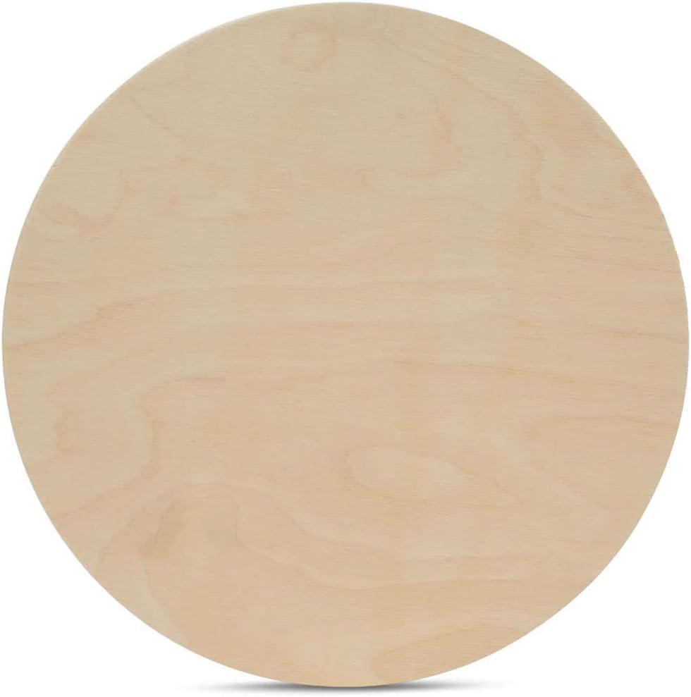 Wood Circles 30 inch, 1/2 Inch Thick, Birch Plywood Discs, Pack of 1 Unfinished Wood Circles for Crafts, Wood Rounds by Woodpeckers