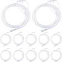 10 Pack 6.56Ft Nasal cannulas for Oxygen,Soft Oxygen Tubing for Adults, Super Soft Nasal Cannula with Curved Nose Piece, Oxygen Nasal Cannula